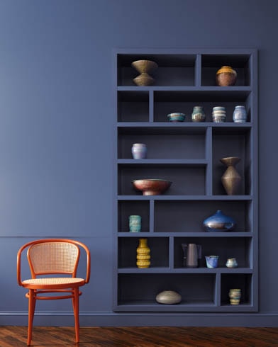 Painted wall with Blue Nova 825